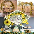 thumbnail image 5 of Efavormart 26ft 3D Chain Yellow Sunflower Artificial Wedding Garlands, 5 of 11