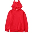 thumbnail image 2 of Yindaity Hoodies for Teen Girls Cute Trendy Youth Long Sleeve Oversized Hooded Sweatshirts Tween Tops Winter Preppy Clothes(Red,11-12 Years), 2 of 6