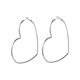 thumbnail image 3 of Qarigey Pendiente de corazón de melocotón hueco para mujer, adornos chapados en Metal, pendientes colgantes simples para mujer, joyería de cobre Ropa, zapatos y accesorios Miscelánea Plata Qarigey PS9679-02, 3 of 6