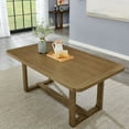 thumbnail image 6 of Roundhill Furniture Parker Dining Table, Trestle Base, Light Oak, 6 of 9
