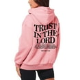 thumbnail image 4 of larppty Puff Print Lettering Oversized Full Zip Hoodie with Pocket - Y2K Preppy Pullover for Women Teens Girls（Pink，XXL）, 4 of 6