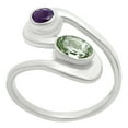 thumbnail image 5 of Prasiolite(Green Amethyst), Amethyst 925 Sterling Silver Ring s.6 Jewelry DGR1123_C_6 R-1039, 5 of 7