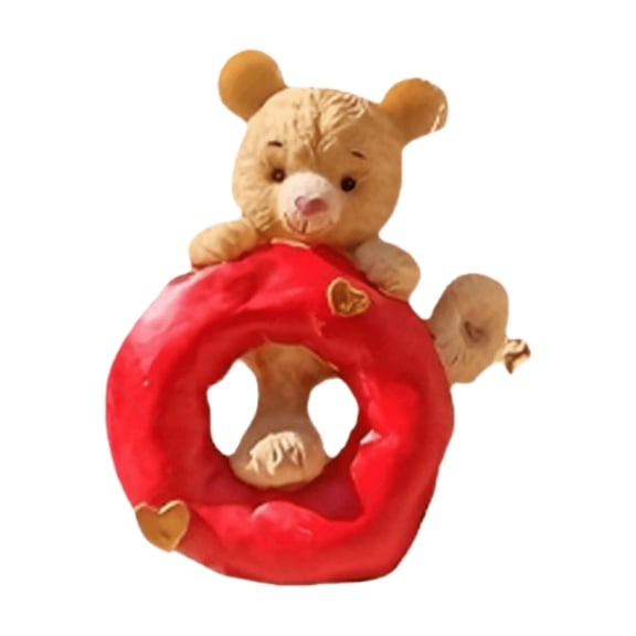 JeashCHAT Valentine's Day Bear Sign Tabletop Ornaments with Base, 2D Flat Acrylic Bear Table Centerpieces Valentine's Day Decorations Gifts Wedding Party Table Decor