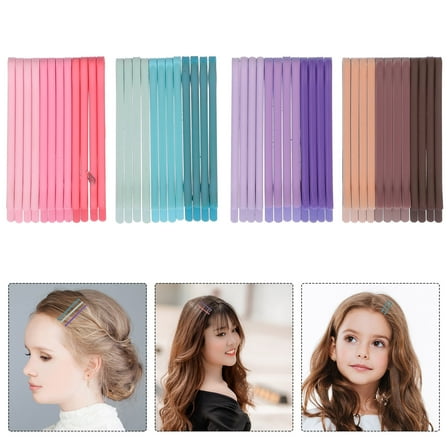 Uonlytech Colorful Bobby Pins 48Pcs Hair Clips For Women Assorted Color Straight Line Fashion Style