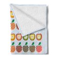 thumbnail image 2 of Fruits Soft Flannel Fleece Throw Blanket, Retro Style Pattern Apples with Polka Dot Pattern Colorful Cheerful Happy Healthy, Cozy Plush for Indoor and Outdoor Use, 50" x 60", Multicolor, by Ambesonne, 2 of 5