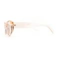thumbnail image 3 of Womens Mod Cat Eye Retro Thick Plastic Sunglasses Peach Beige, 3 of 4