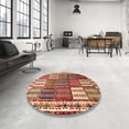 thumbnail image 4 of Ahgly Company Machine Washable Indoor Square Traditional Red Area Rugs, 7' Square, 4 of 7