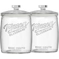 thumbnail image 3 of 2 Pack 1 Gallon Glass Cookie Jar, Large Glass Jar with Airtight lid, Glass Food Storage Container for Cookies, Candy, Flour, Dog Treats, Coffee, Apothecary Jars, 3 of 3
