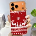 thumbnail image 3 of Case For Apple iPhone Air / 17 Pro / 17 Pro Max Series Case, Slim Thin Transparent Flexible Clear TPU Shockproof Phone Case For iPhone 17 Series, Knitted Christmas Deer Snow, 3 of 6