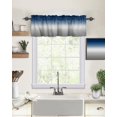 thumbnail image 2 of Windows Valances Curtain Blue and Grey Ombre Kitchen Valances Rod Pocket Gradient Gradual Color Modern Window Treatment Short Topper Curtains for Kitchen Bathroom Living Room 1 Panel,54 x 18 inch, 2 of 6