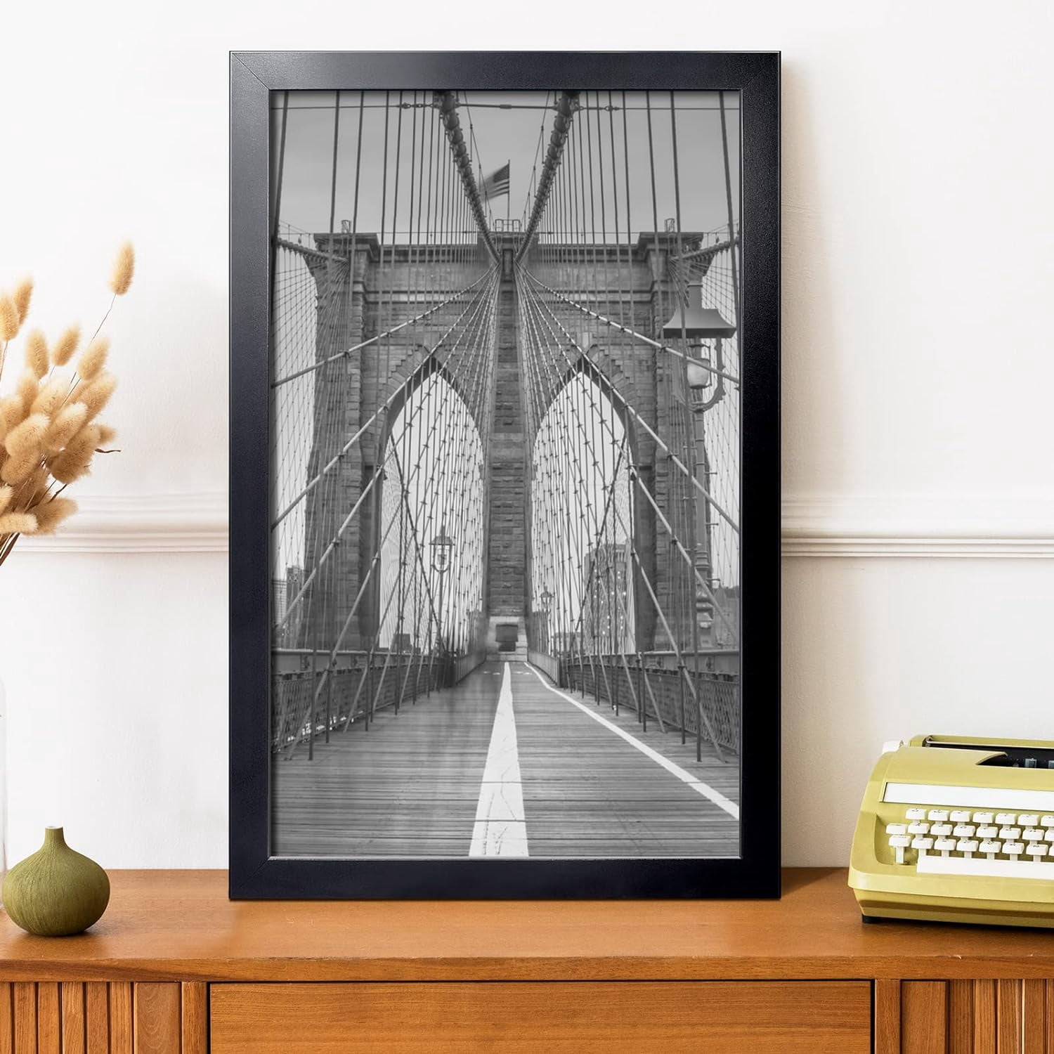 14 x 24 Picture Frame, 24x14 Poster Frame with High Definition Plexiglass, Horizontal or Vertical Wall Gallery Poster Frames Suitable for Photos, Artworks, Posters,Puzzle, Black 1pc