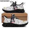 thumbnail image 1 of Zapatos con diseño de cartero/mensajero de dibujos animados para mujer, zapatillas de running geniales, de malla ligera, planos con cordones de lujo para mujer, 1 of 6