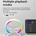 thumbnail image 4 of Multifunctional Bedside Decoration Gifts Wireless Charger Atmosphere Lamp, Intelligent LED Table Lamp, Dimmable Night Light, 10W Wireless Charger, Alarm Clock, time Display, BLE Music Player, 4 of 5