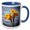 Blue/White, variant on 3drose, Canna Lily Flower on Lake, 11oz Mug