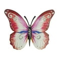 thumbnail image 3 of Decoraciones de pared de metal con forma de mariposa, decoración de arte colgante para exteriores. Rojo, 3 of 9