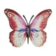 thumbnail image 3 of Esculturas de pared de metal con diseño de mariposas 3D para exhibir obras de arte en exteriores. Rojo, 3 of 9