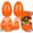 Orange#4, variant on Flovellvoe Large Plastic Open Top Easter Egg 11.8 Inch Fillable Egg for Easter Egg Hunt Basket Filler Party Favors Gift Box Decorations Kids Home Party Supplies Reusable Hinged Container