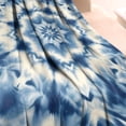 thumbnail image 3 of Indigo Tie Dye Star Blanket,Comfortable Soft Lamb Wool Throw Blanket,All Season,Warm Lightweight Blankets for Sofa Bed Couch Living Room Chair,60"x80", 3 of 4