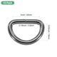 thumbnail image 3 of Uxcell 10-Pack Hebillas en D, 1 Pulgada Hebillas Metálicas en D No Soldadas para Bolsos/Delantales/Cinturones/Cuellos de Mascotas, Hardware de Anillo en D Semicircular [Negro Gris], 3 of 6