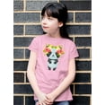 thumbnail image 2 of Cute Panda With Floral Wreath T-Shirt Juniors -Image by Shutterstock,  Medium, 2 of 4