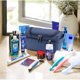 thumbnail image 3 of Men's Toiletry Bag, Waterproof Canvas Toiletry Bag Portable Cosmetic Bag Shaving Set Storage Box with a Hook - Blue 25 * 13 * 14cm, 3 of 5
