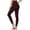 Wine, variant on Styesk Women's Pants Women's Solid Color Pocket Yoga Leggings Soft Abdominal High Elastic Slim High Waist Yoga Pants