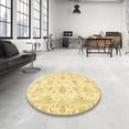 thumbnail image 4 of Ahgly Company Machine Washable Indoor Rectangle Abstract Mustard Yellow Area Rugs, 2' x 5', 4 of 7