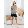 thumbnail image 2 of Yawrut Maternity Tank Tops Sleeveless Ruched Basic Tops Maternity Shirt Vest Mama Clothes, 2 of 6