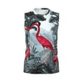 thumbnail image 6 of Lsque Flamingo On The Jungle Print Men's Cotton Blend Sleeveless Muscle Shirts (S-3XL)- Moisture Wicking, Odor Protection, UPF 30+,Medium, 6 of 8