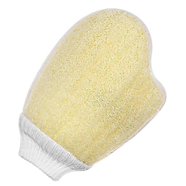 Exfoliating Loofah-gloves, Bath-sponge Body Skin-scrubber For Use In Shower-gloves, 100% Natural Egyptian Loufa Sponge Exfoliating Mitt Bath Gloves, B