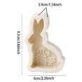 thumbnail image 3 of Silicone Flat Rabbit Candle With Raised Flower Pattern Standing Aromatherapy Rabbit Soap, 3 of 4