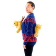 thumbnail image 2 of Navy 3D Reindeer Moose Ugly Christmas Sweater, 2 of 3