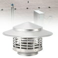 thumbnail image 1 of Stainless Steel Chimney Cap, Stove Pipe Topper Round Rustproof Simple To Install  for Home Kitchen, 1 of 7