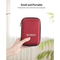 thumbnail image 5 of ORICO Hard Drive Case 2.5 inch External Drive Storage Carrying Bag Waterproof Shockproof with Inner Size 5.5x3.5x1.0inch for Organizing HDD and Electronic Accessories, Red(PHD-25), 5 of 14
