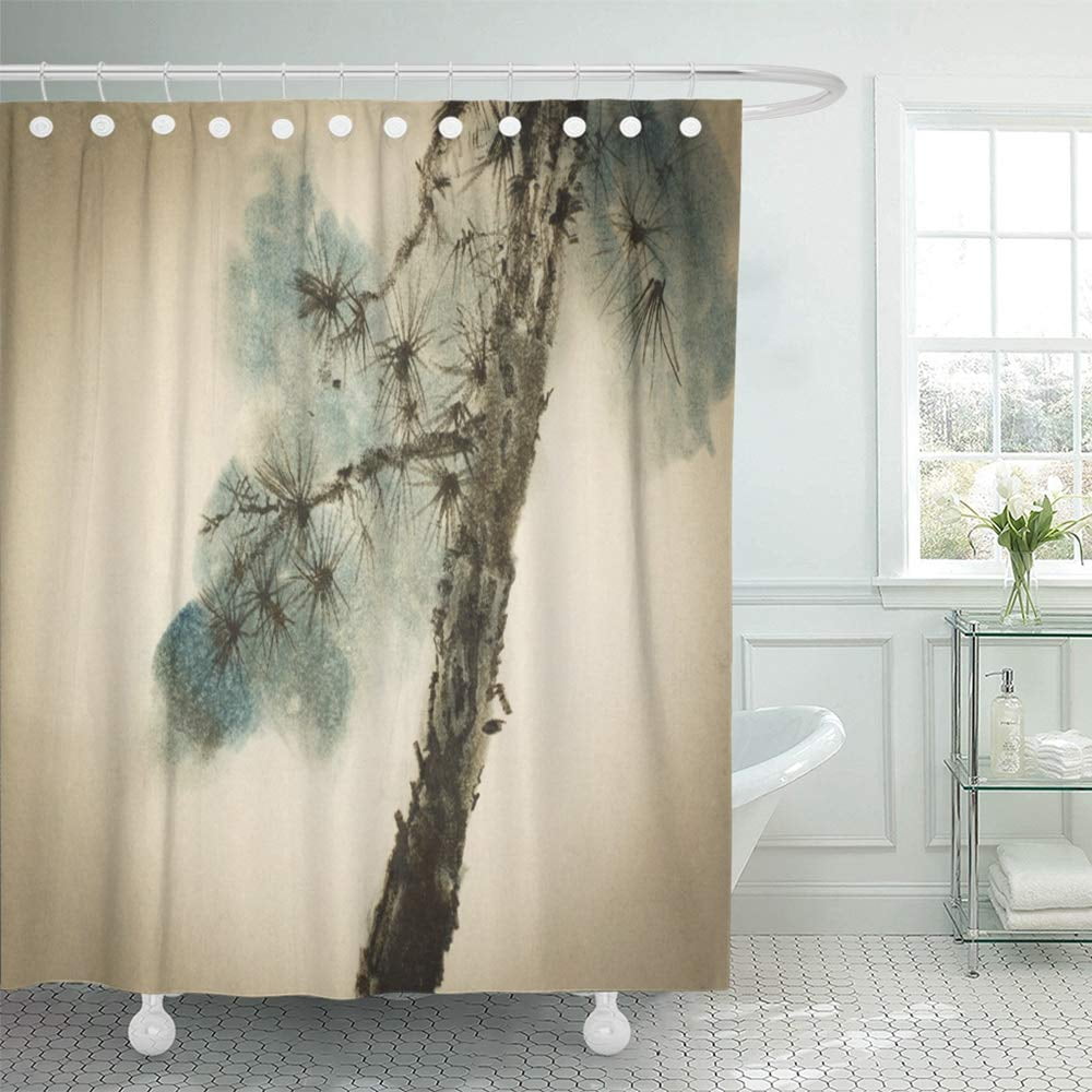 KSADK-Green-Painting-Trunk-Pine-Needles-and-Twigs-Branch-...