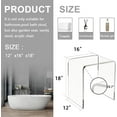 thumbnail image 4 of Premium Acrylic Shower ,16" L*12" W *18" H, 3/5"(15MM) Thick Acrylic Shower Stool,700lbs Weight Capacity Modern Clear Shower Seat for Inside Shower, 4 of 7