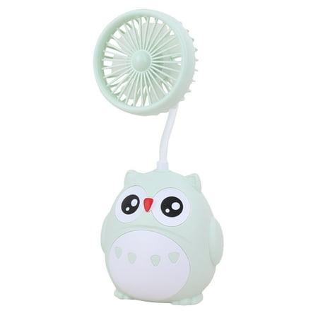 

Cartoon Owl Small Fan 360 Degree Rotation Mini Portable Fan Pen Holder Small Fan