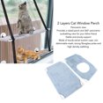 thumbnail image 3 of Cat Window Perch, Double Layer Cat Hammock Window Bed with Strong Suction Cups, Foldable Cat Window Resting  Cat Shelf Furniture for Indoor Cats Sunbathing, 3 of 7