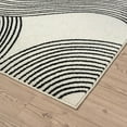 thumbnail image 4 of Abani Nuevo Beige Black Swirls Modern Area Rug 3' x 6' for Living Room, Bedroom - Abstract Design - Durable & Easy to Clean, 4 of 15