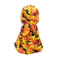 thumbnail image 2 of Pañuelos de seda de imitación de estilo hip hop, cómodos para hombres y mujeres, de secado rápido, con diseño de calavera. Naranja, 2 of 9