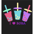 thumbnail image 2 of I Love Boba Adult Black Long Sleeve Hoodie-3XL, 2 of 2