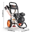 thumbnail image 3 of VEVOR Gas Pressure Washer 2900 PSI and 1.85 Max GPM, Upgrade Aluminum Pump with Spray Gun and Wand, 4 Nozzle Set, Gas Powered Pressure Washer for Cars, Fences, Driveways, Homes, Patios, Furniture, 3 of 9