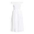 thumbnail image 4 of Time and Tru Women's Cotton Off the Shoulder Midi Dress, Sizes XS-XXXL, 4 of 4