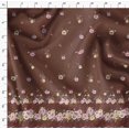 thumbnail image 4 of Soimoi Brown Rayon Fabric Floral Panel Decor Fabric Printed BTY 56 Inch Wide, 4 of 5