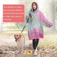 thumbnail image 4 of Colorful Floral Watercolor Pattern Wearable Oversized Blanket,Wearable Blanket Hoodie for Adults,Cozy Hooded Blankets with Super Pockets,Super Warm Fuzzy Pullover for Women & Men, 4 of 6