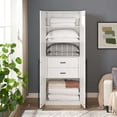 thumbnail image 5 of Manhattan Comfort Lee Wardrobe Closet 1.0 from Engineered Wood in White, 5 of 16