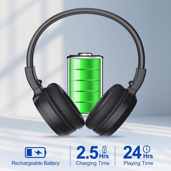 Fm Radio Headphones, F4 Rechargeable & Portable Personal FM Radio Headphones with Best Reception, FM Headset Radio Receiver for Meeting, Daily Works, Hiking, Jogging, Is Easy To Take Everywhere