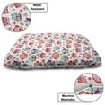 thumbnail image 3 of Owls Pet Bed, Owls Happy Hipster Modern Repeated Animals Pattern Illustration, Chew Resistant Pad for Dogs and Cats Cushion with Removable Cover, 24" x 39", Orange Fuchsia Seafoam, by Ambesonne, 3 of 4