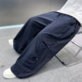 thumbnail image 2 of Swanpen Boys Cargo Pants Elastic Summer Loose Fit Lightweight Trousers, Drawstring Sweatpants for Kids 5-15Y Navy, 2 of 6