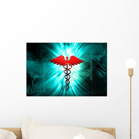 - Medical Caduceus Sign Wall Mural by Wallmonkeys Peel and Stick Graphic (18 in W x 12 in H) WM202715